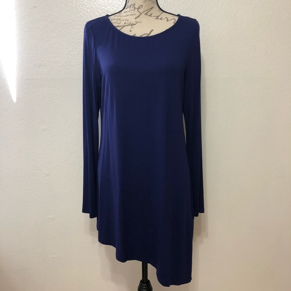 Eileen Fisher Top Blue Viscose Jersey - Picture 2 of 7